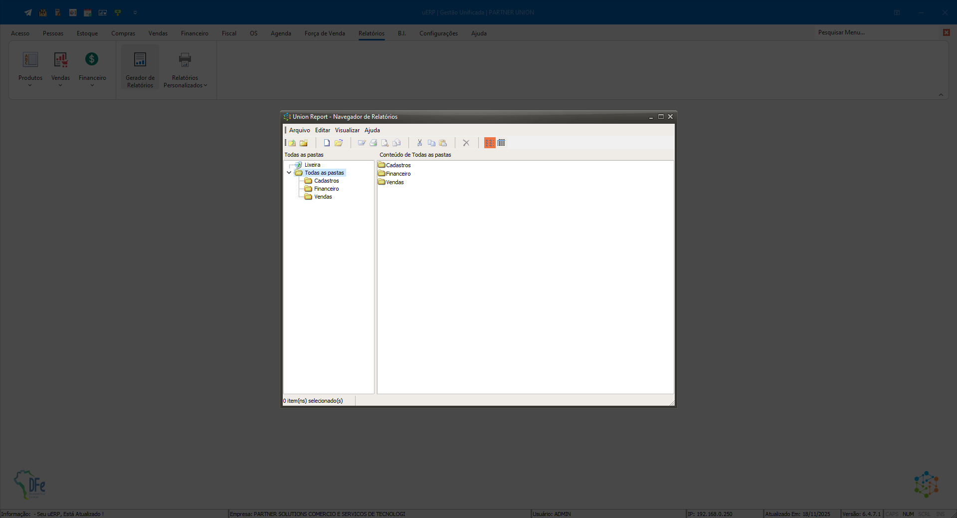 Gerador de Relatórios